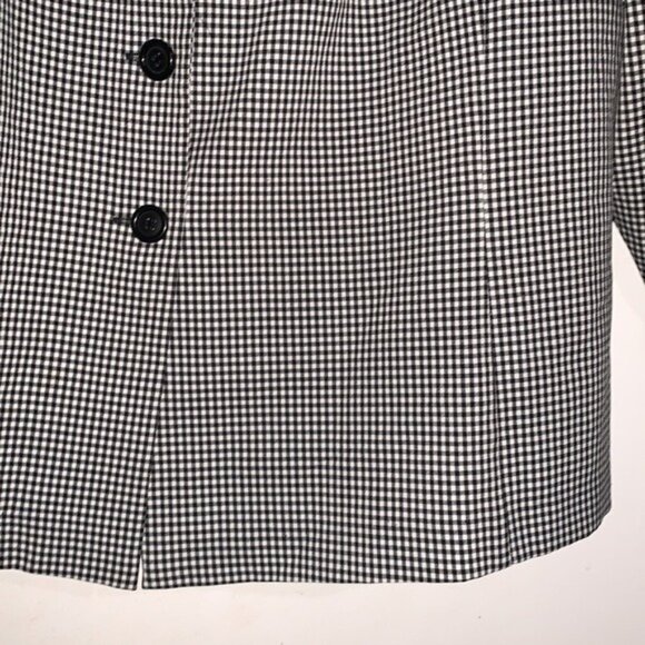 Fashion Bug Womens Black & White Houndstooth Jacket Size 18/20W Polyester - Picture 6 of 9
